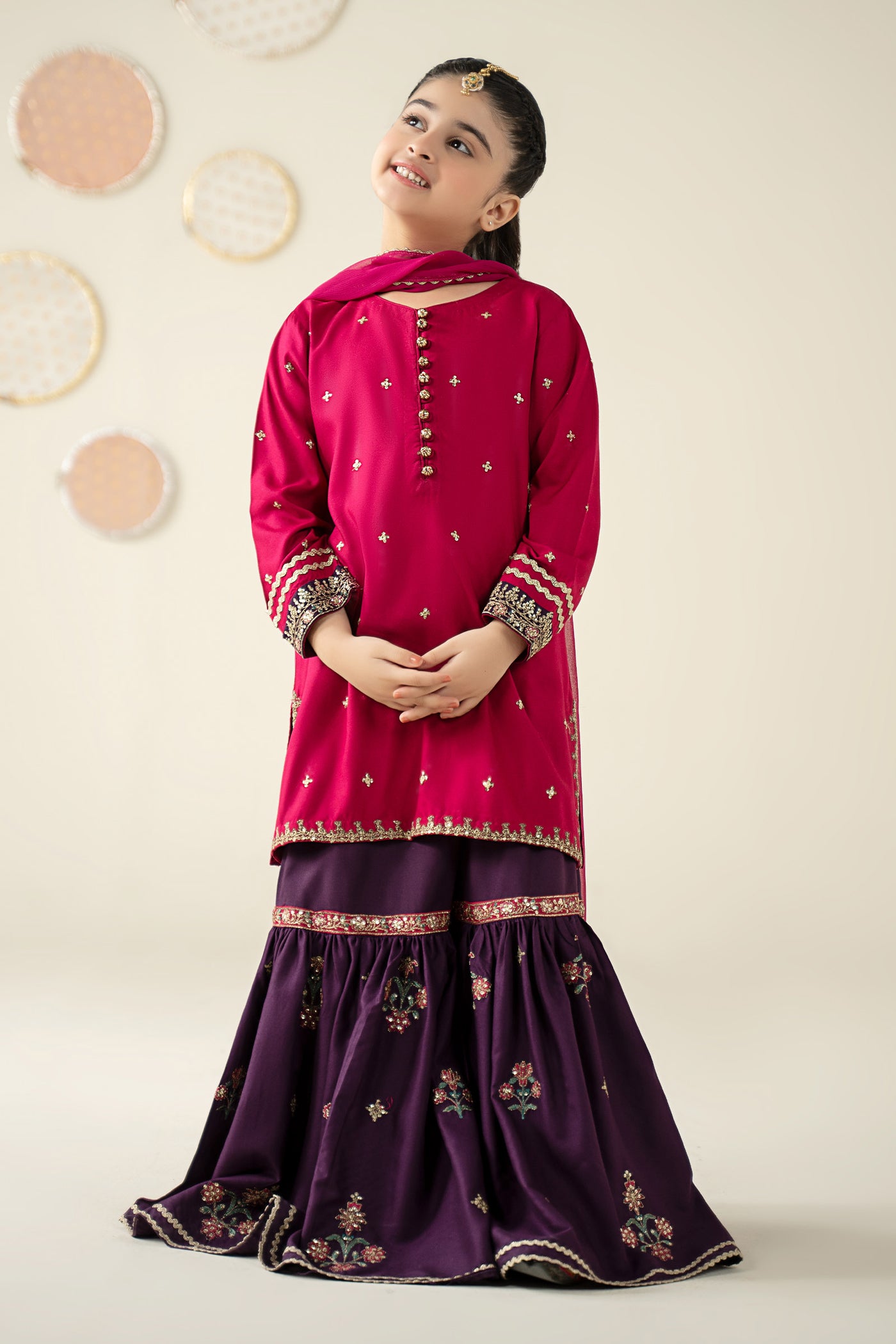 3 Piece Embroidered Linen Suit