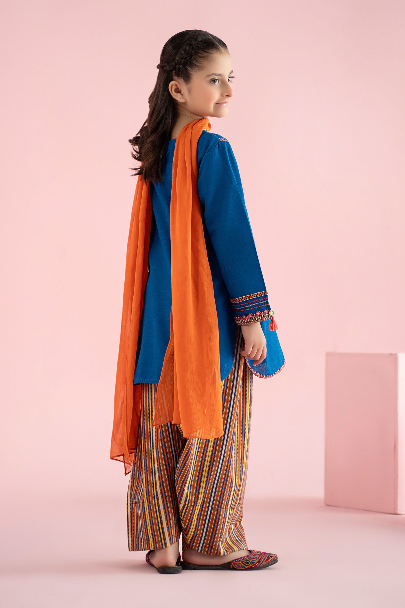3 Piece Embroidered Slub Khaddar Suit