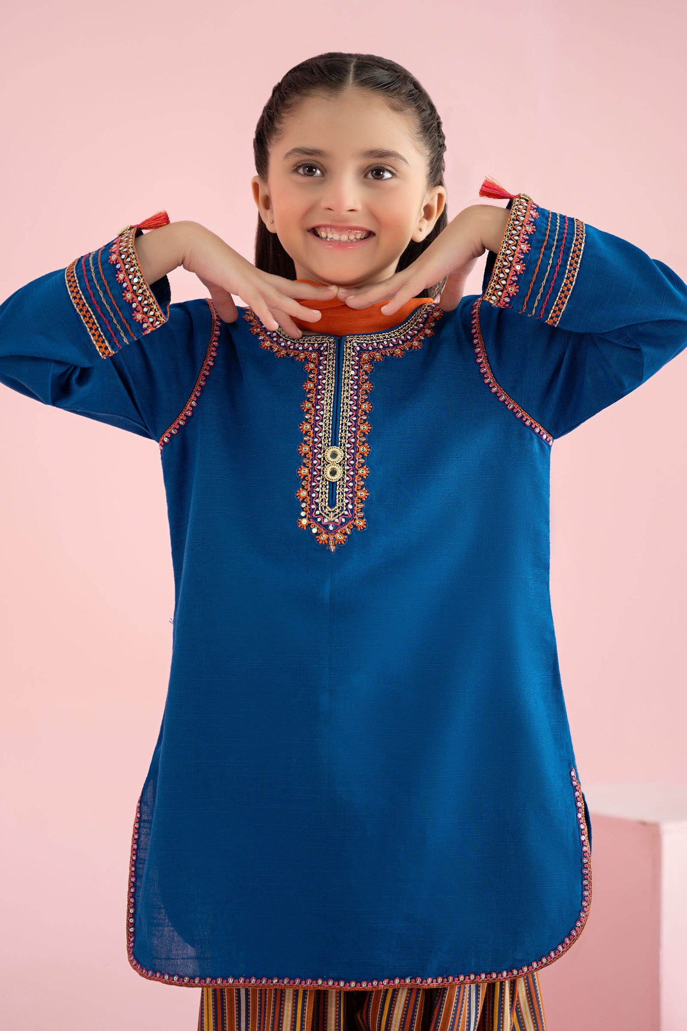 3 Piece Embroidered Slub Khaddar Suit