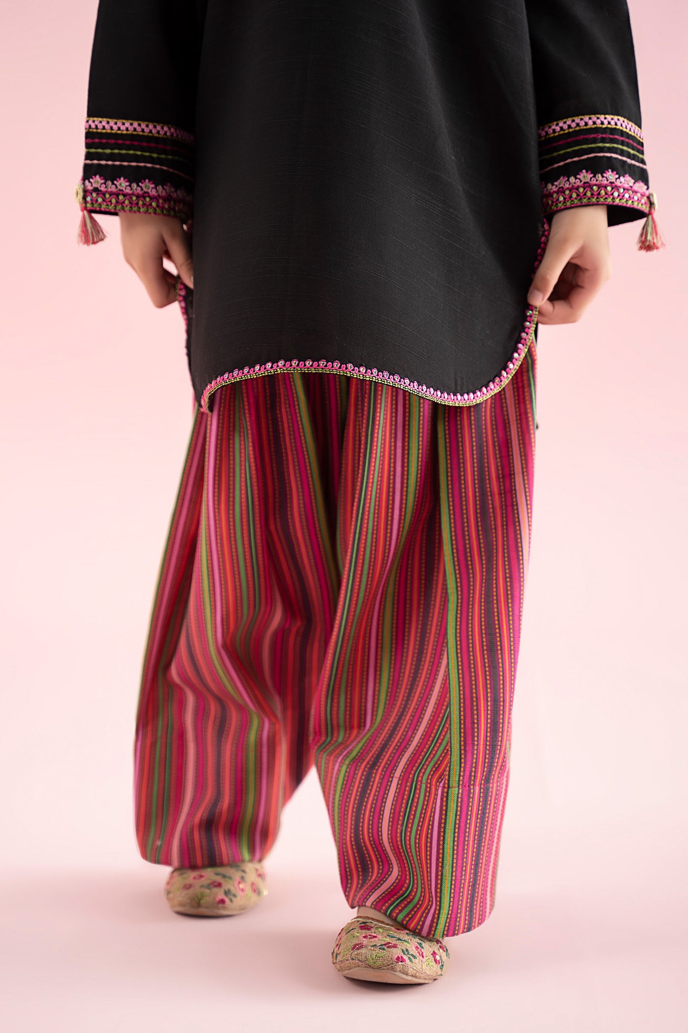 3 Piece Embroidered Slub Khaddar Suit