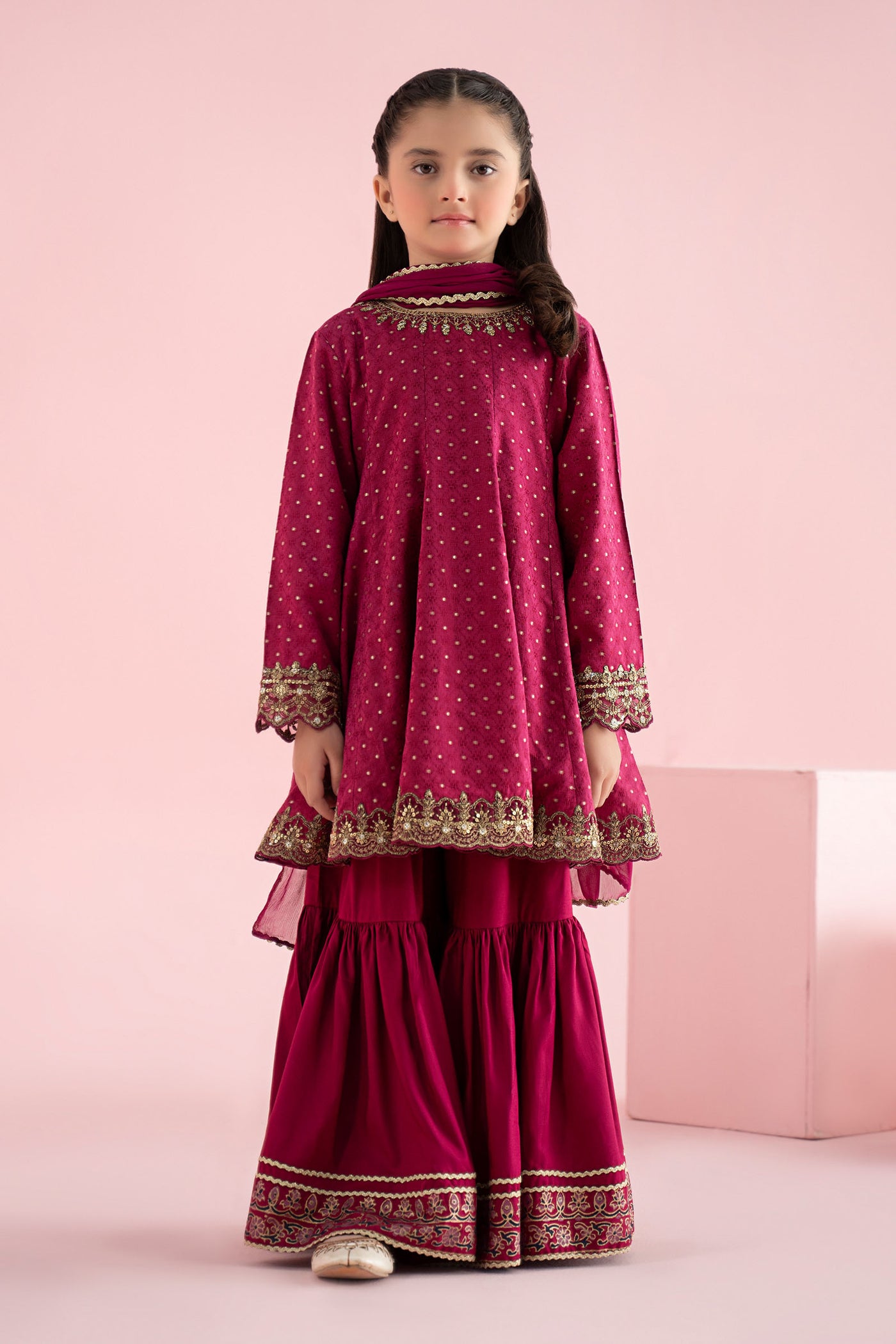 3 Piece Embroidered Filament Viscose Suit