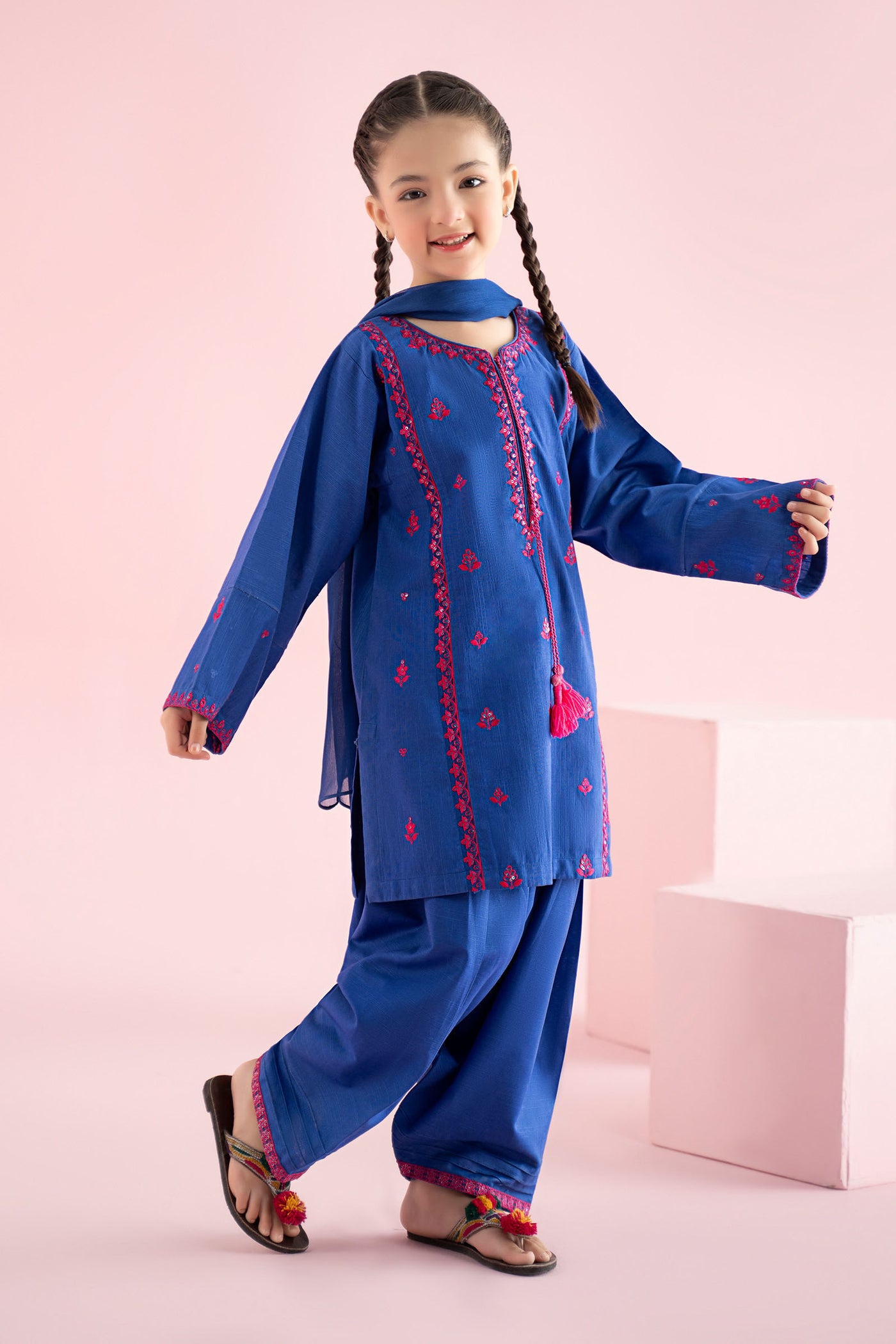 3 Piece Embroidered Khaddar Suit