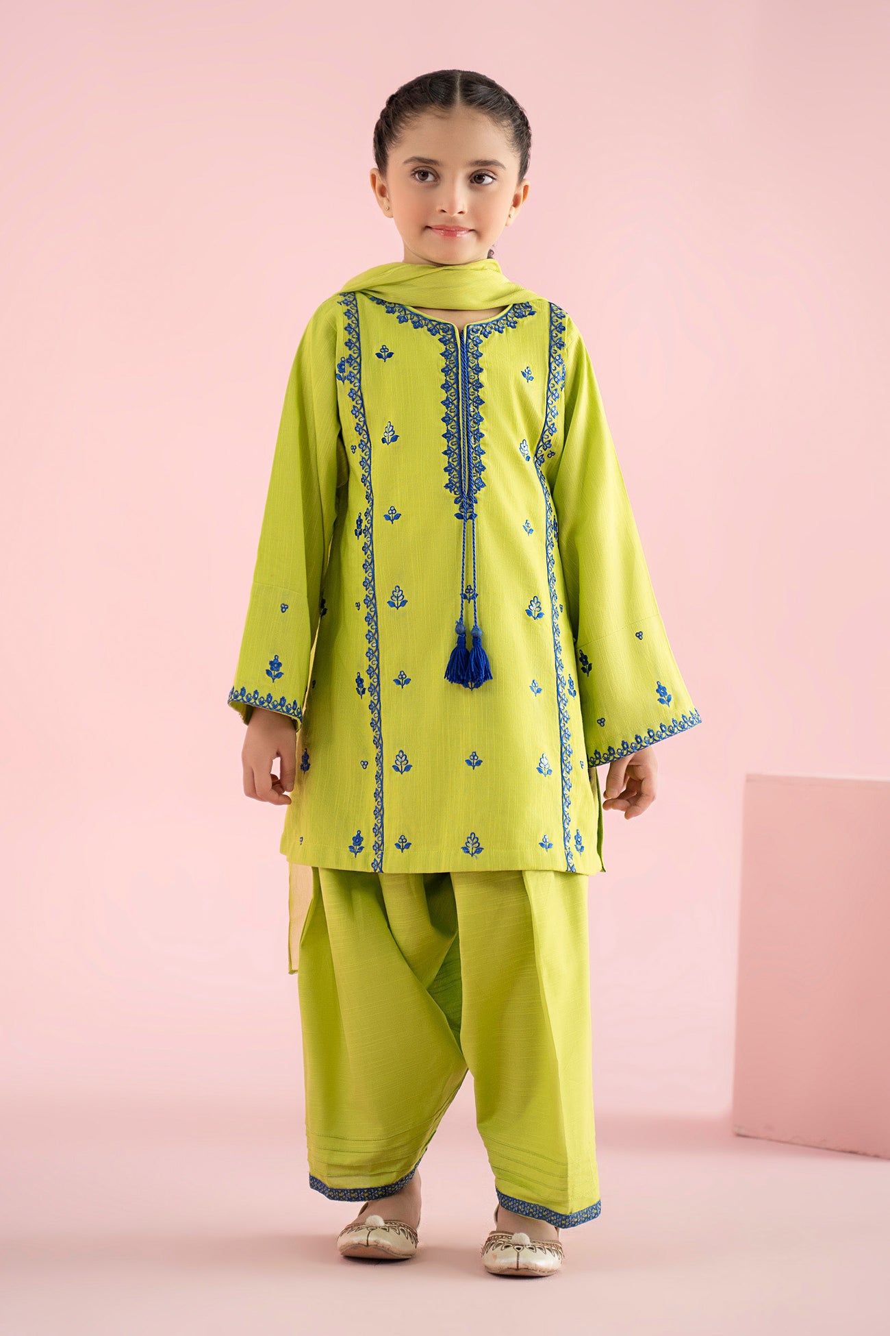 3 Piece Embroidered Khaddar Suit