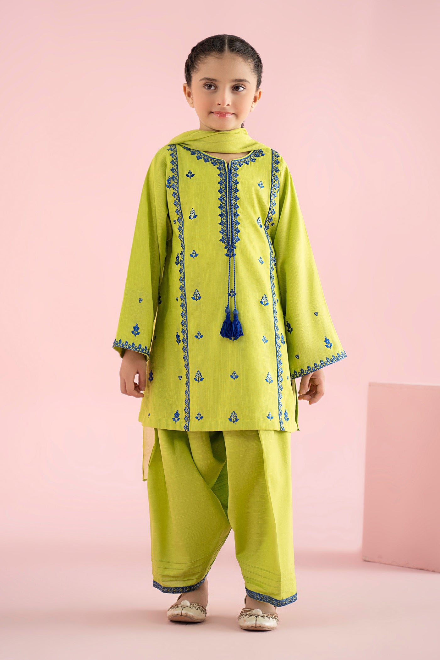 3 Piece Embroidered Khaddar Suit