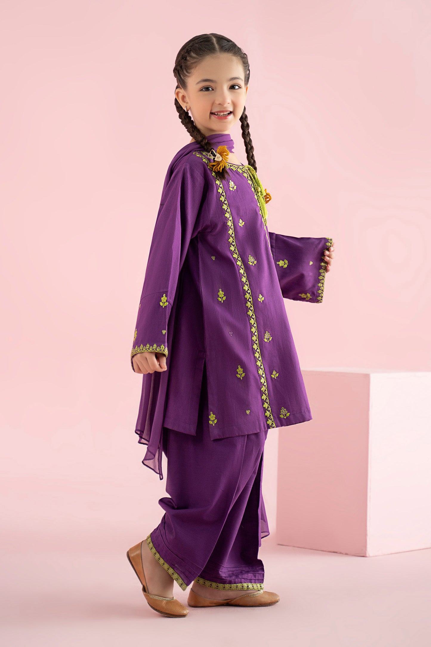 3 Piece Embroidered Khaddar Suit