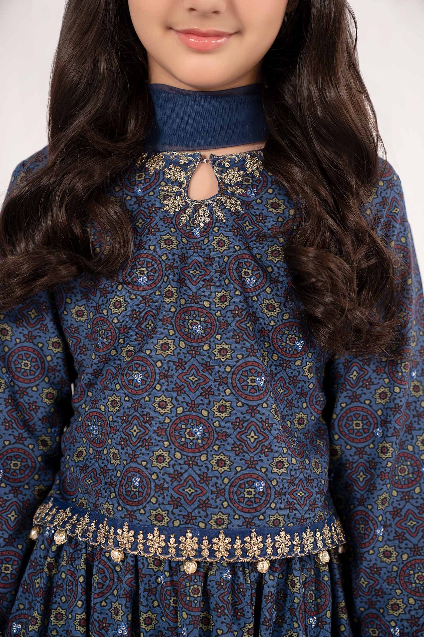 3 Piece Embroidered Slub Khaddar Suit