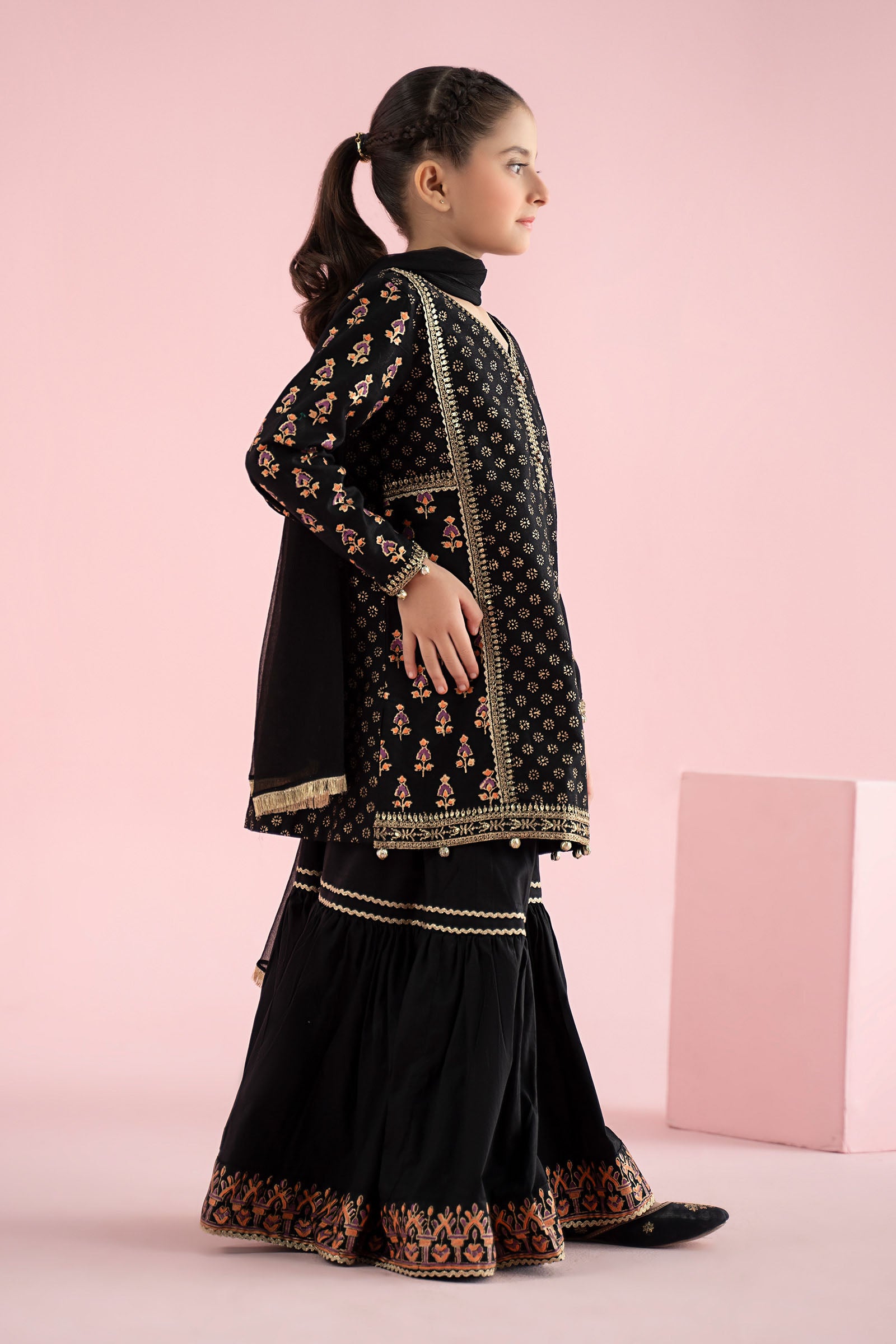 3 Piece Embroidered Karandi Suit