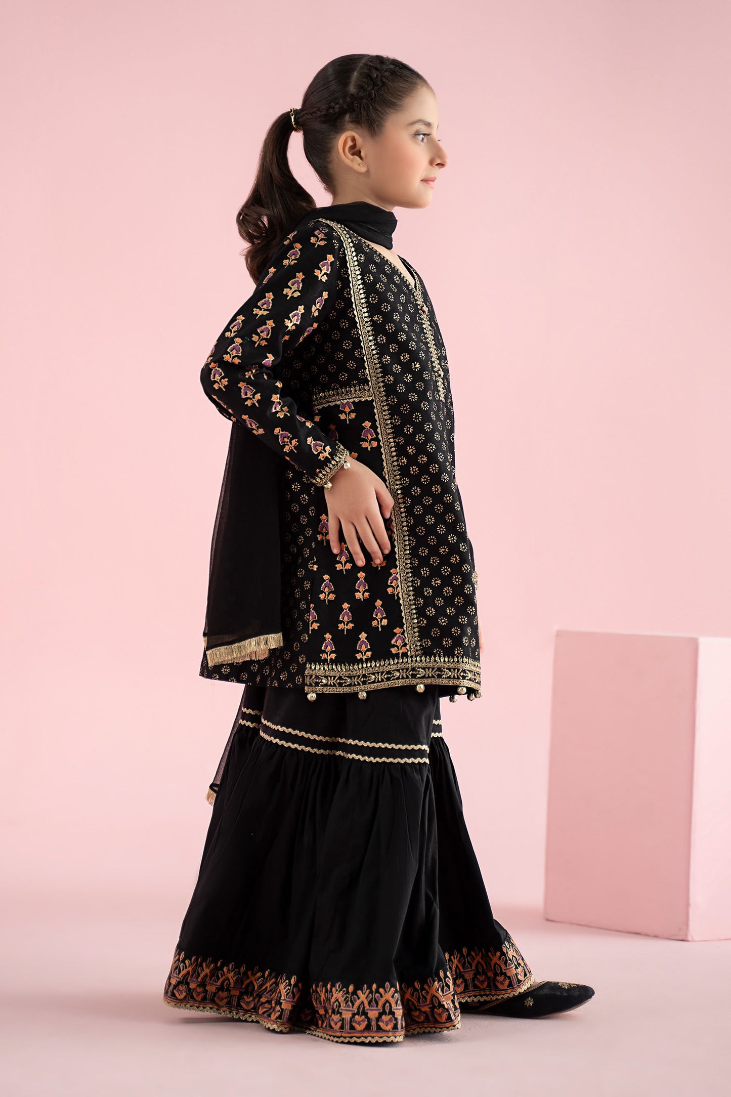 3 Piece Embroidered Karandi Suit