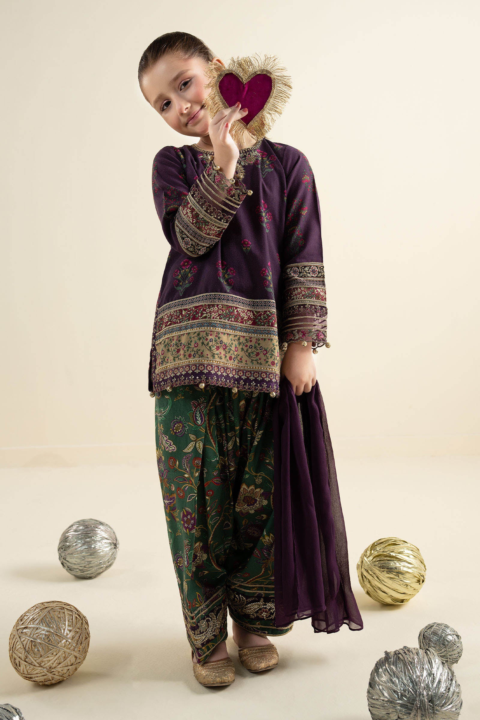3 Piece Embroidered Khaddar Suit