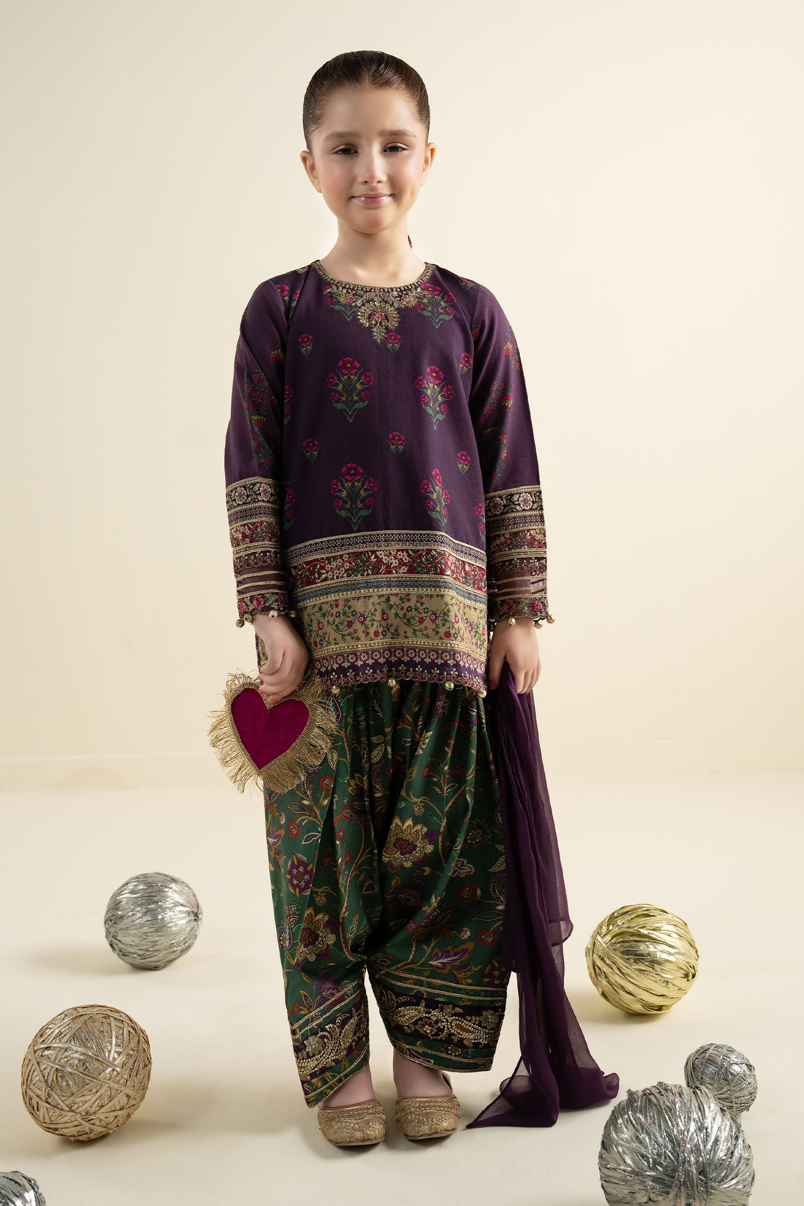 3 Piece Embroidered Khaddar Suit