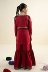 3 Piece Embroidered Silk Suit