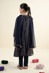 3 Piece Embroidered Raw Silk Suit