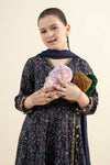 3 Piece Embroidered Raw Silk Suit