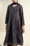 3 Piece Embroidered Raw Silk Suit