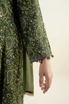 3 Piece Embroidered Raw Silk Suit