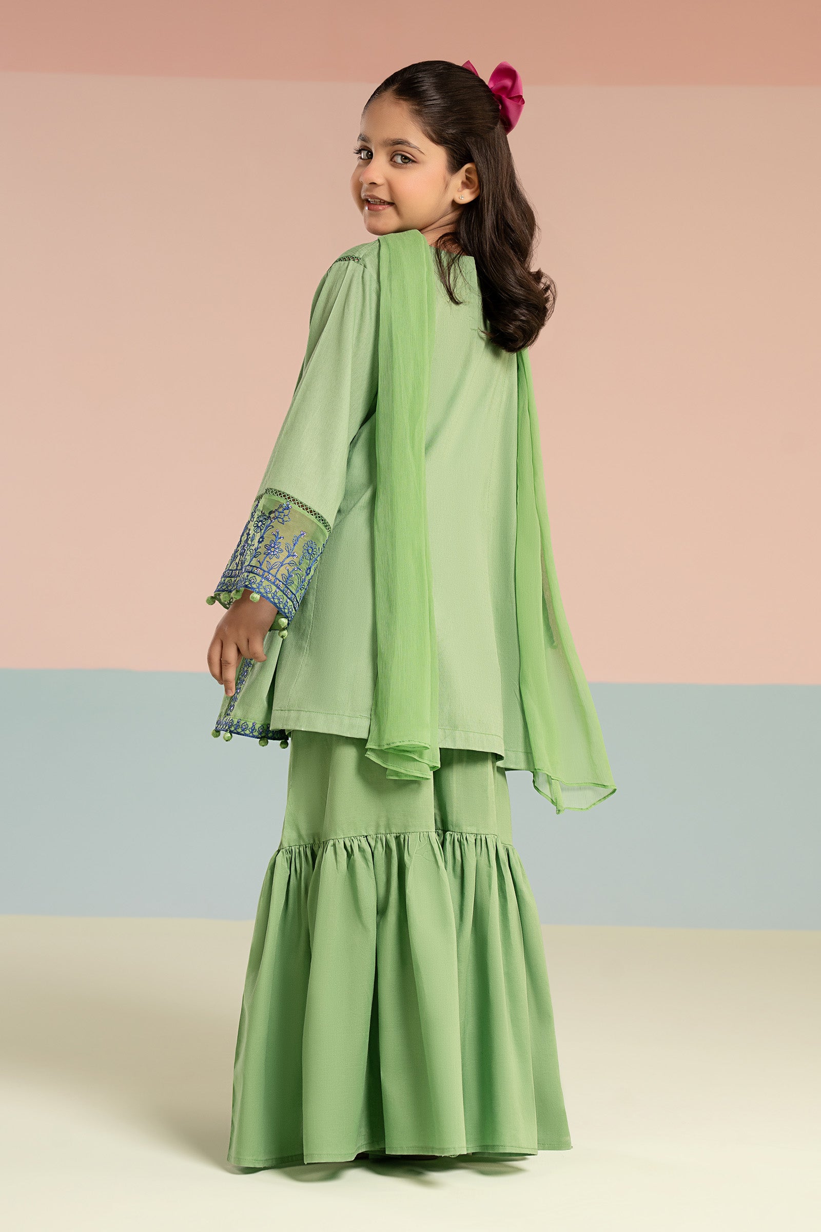 3 Piece Embroidered Dobby Lawn Suit