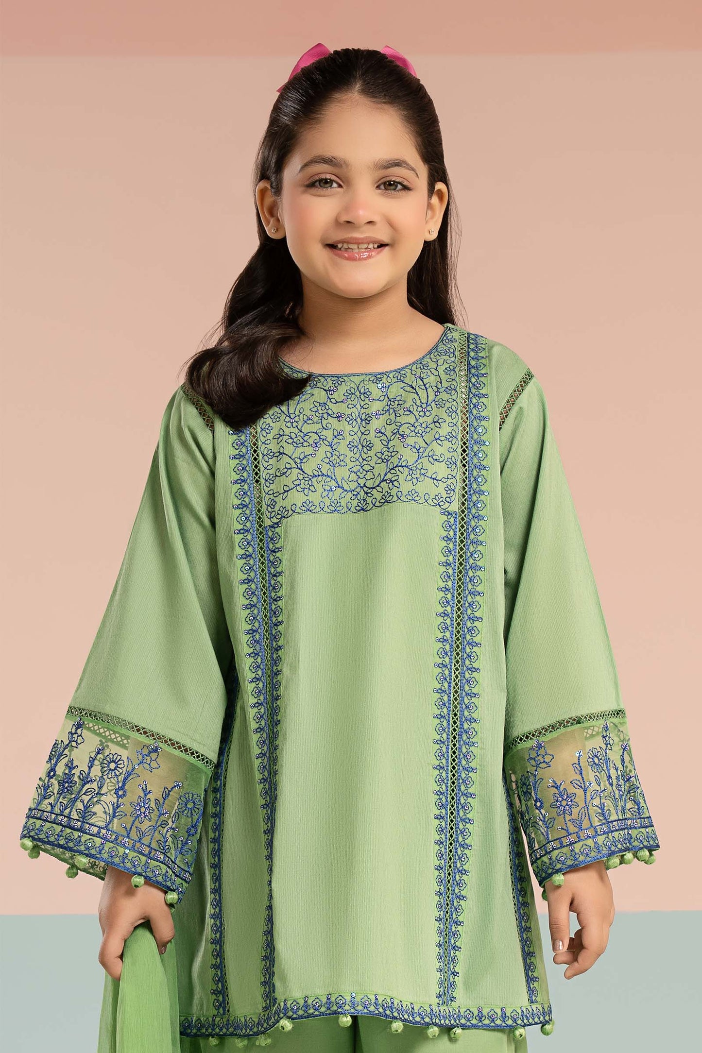 3 Piece Embroidered Dobby Lawn Suit