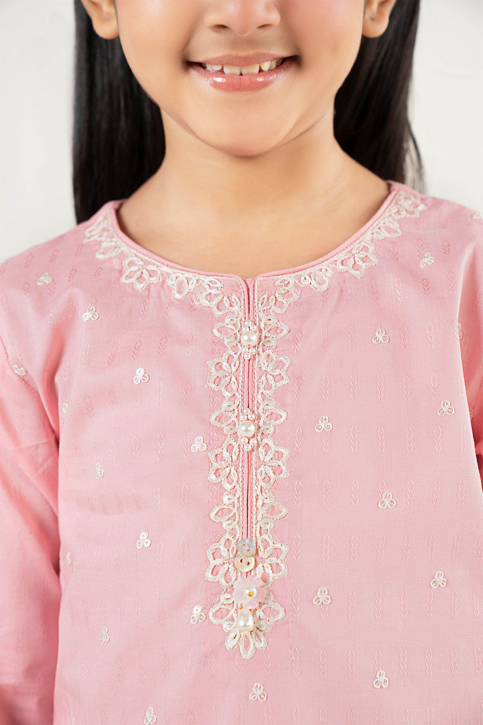 2 Piece Embroidered Dobby Lawn Suit
