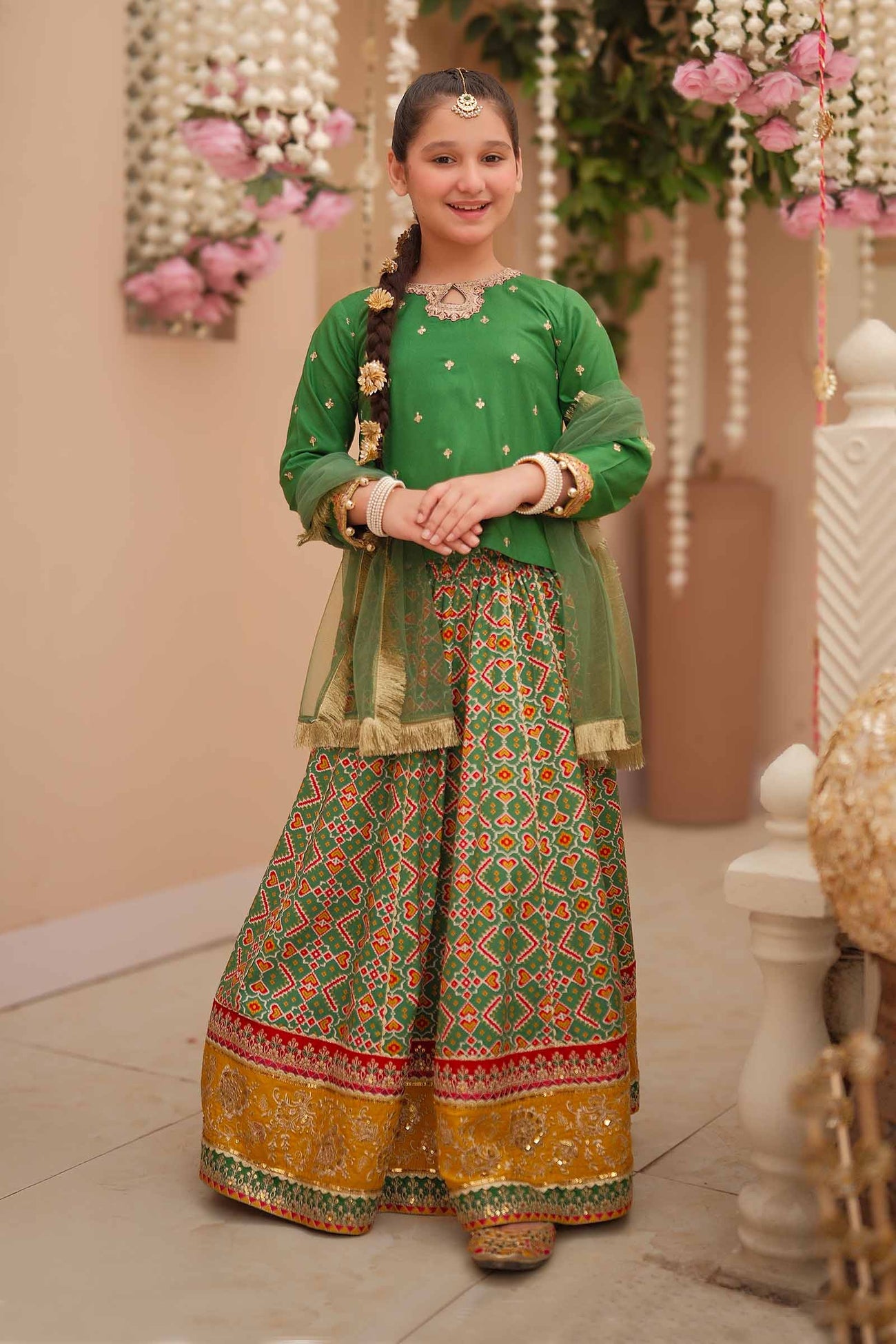 3 Piece Embroidered Linen Suit