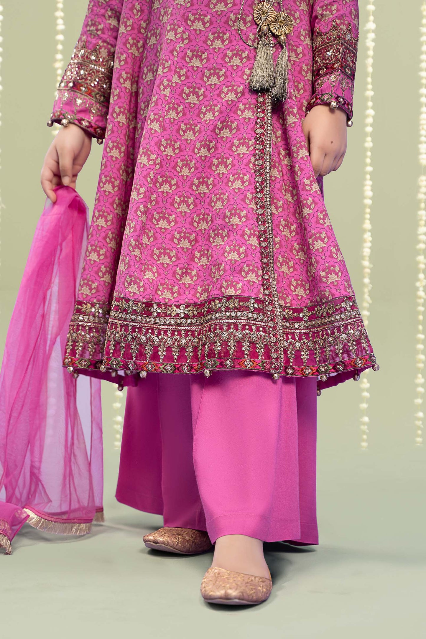 3 Piece Printed Linen Suit