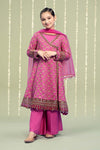 3 Piece Printed Linen Suit