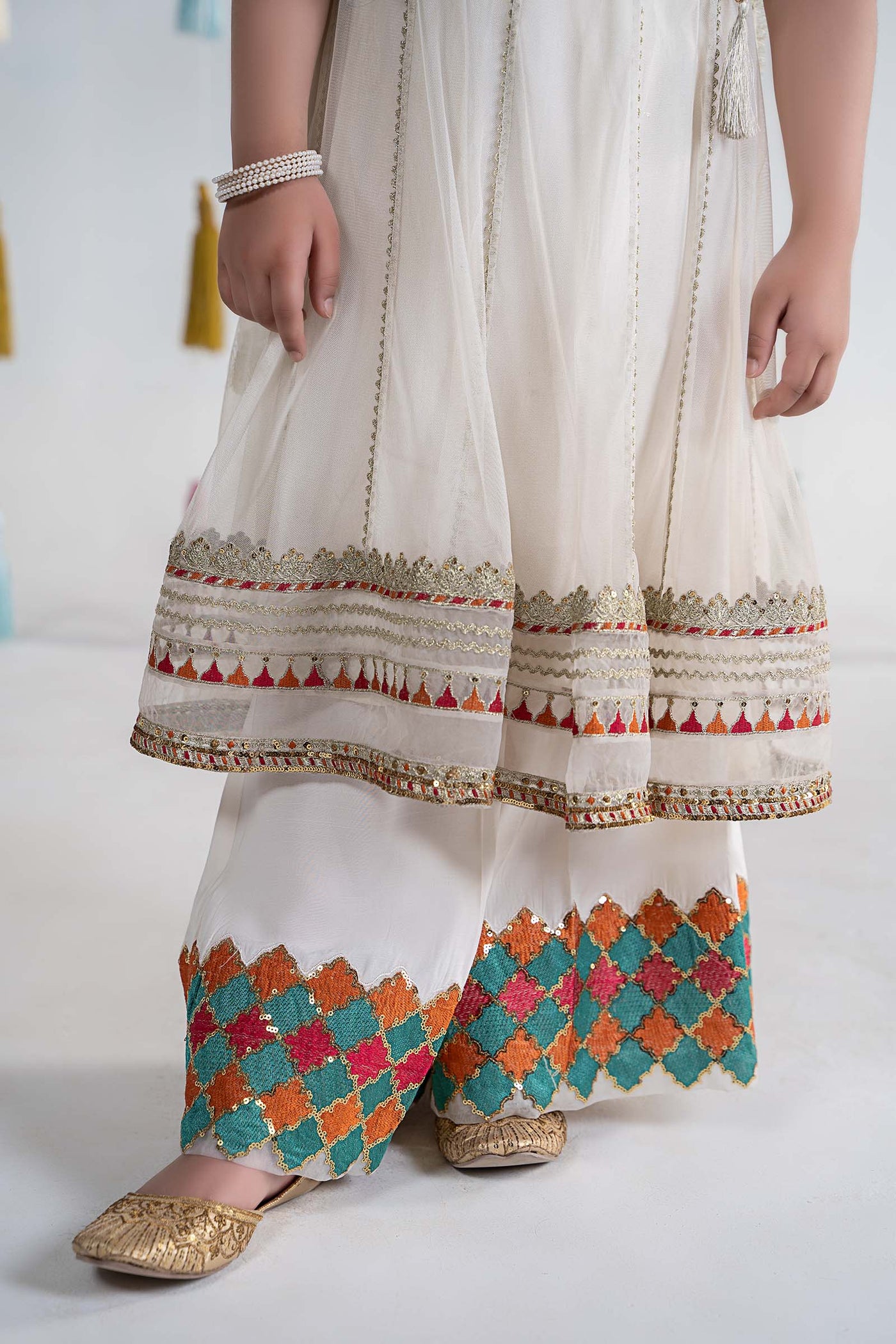 3 Piece Embroidered Net Suit