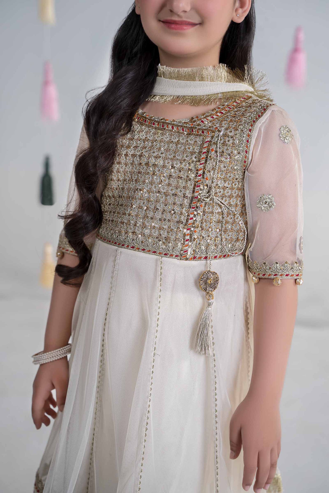 3 Piece Embroidered Net Suit