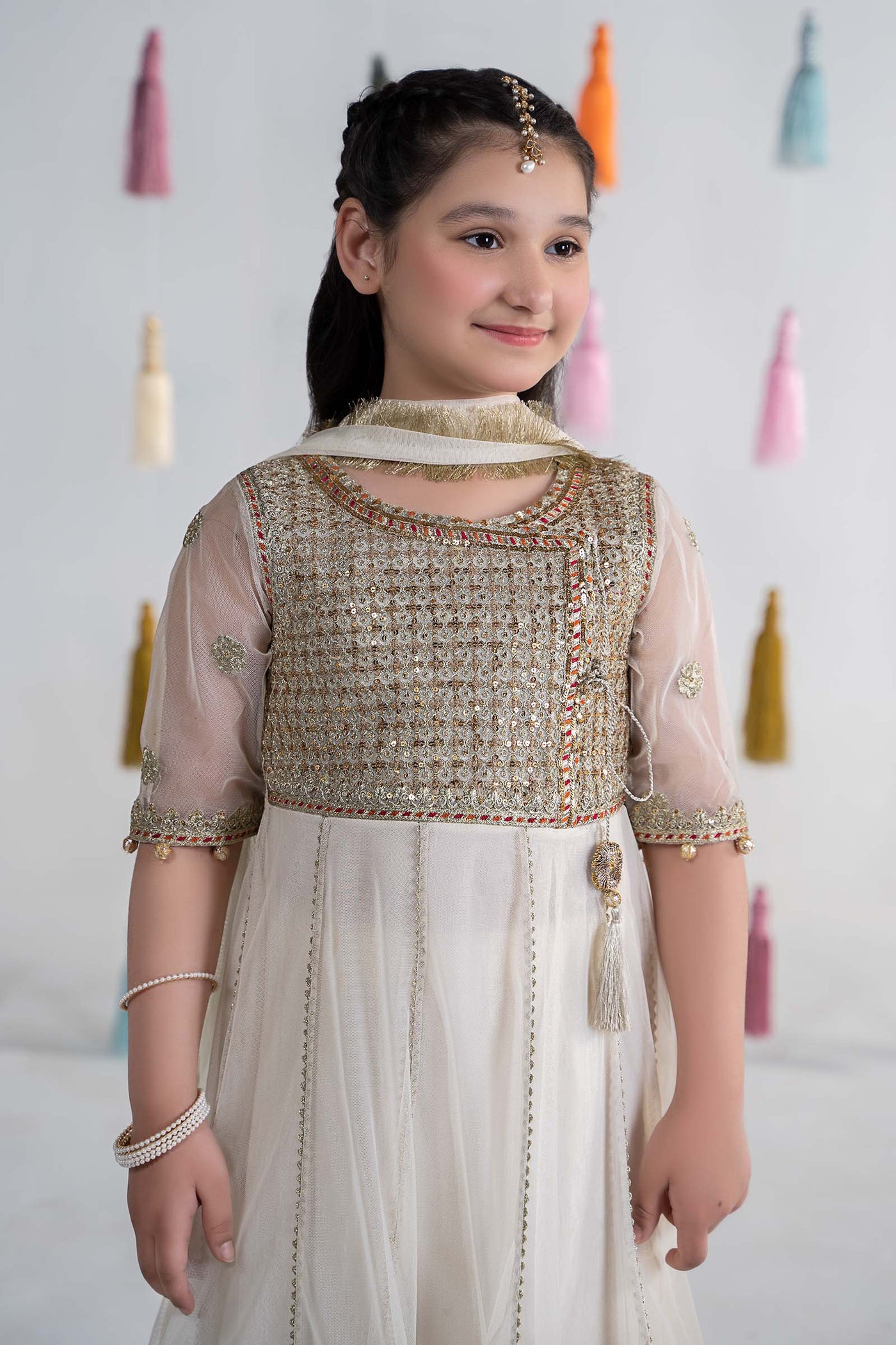 3 Piece Embroidered Net Suit