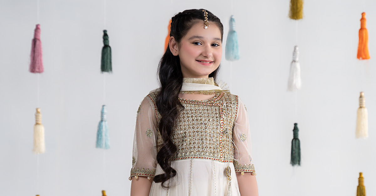 3 Piece Embroidered Net Suit