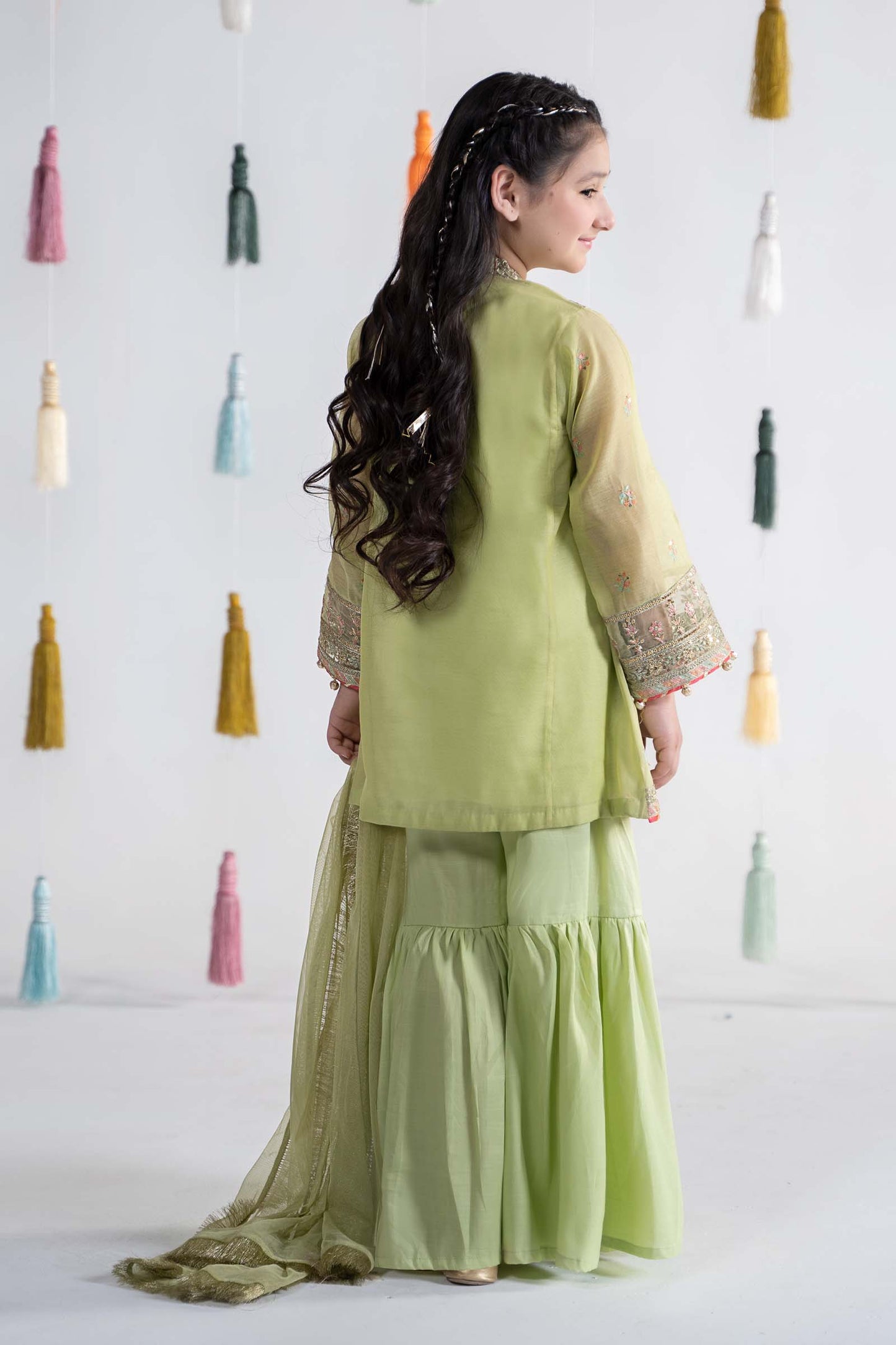 3 Piece Embroidered Paper Cotton Suit