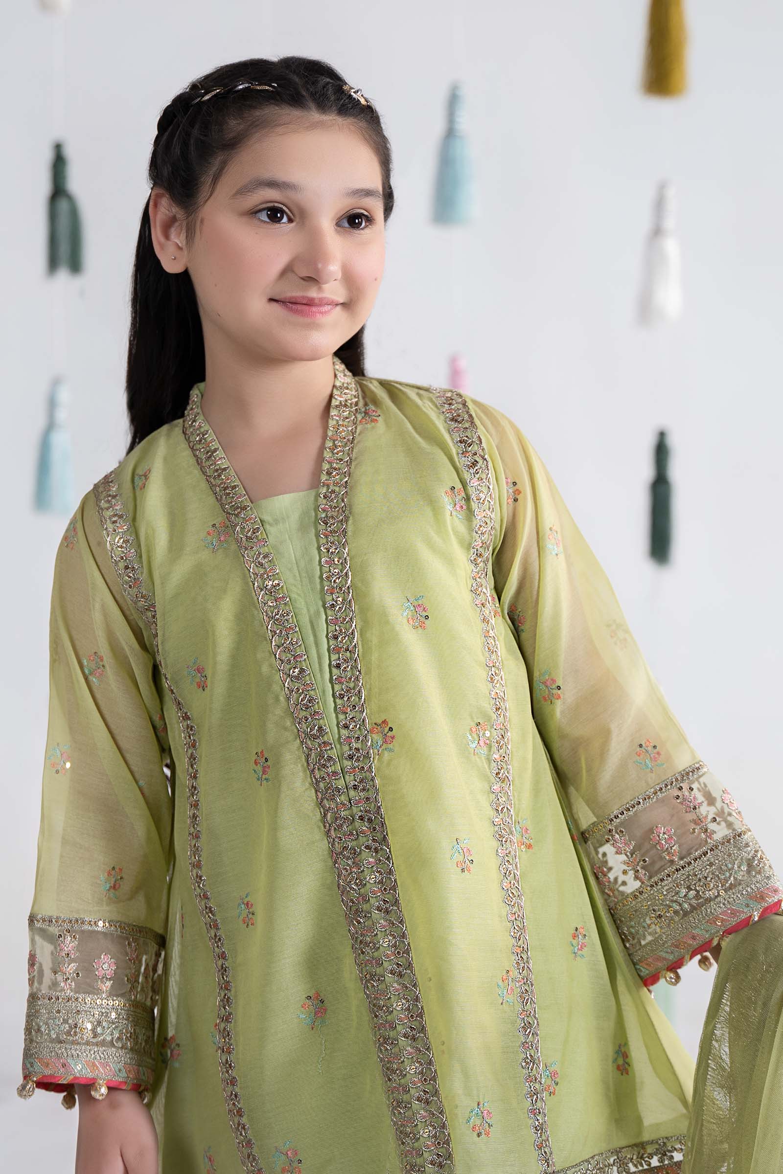 3 Piece Embroidered Paper Cotton Suit