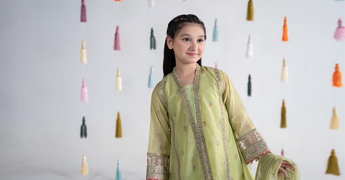 3 Piece Embroidered Paper Cotton Suit