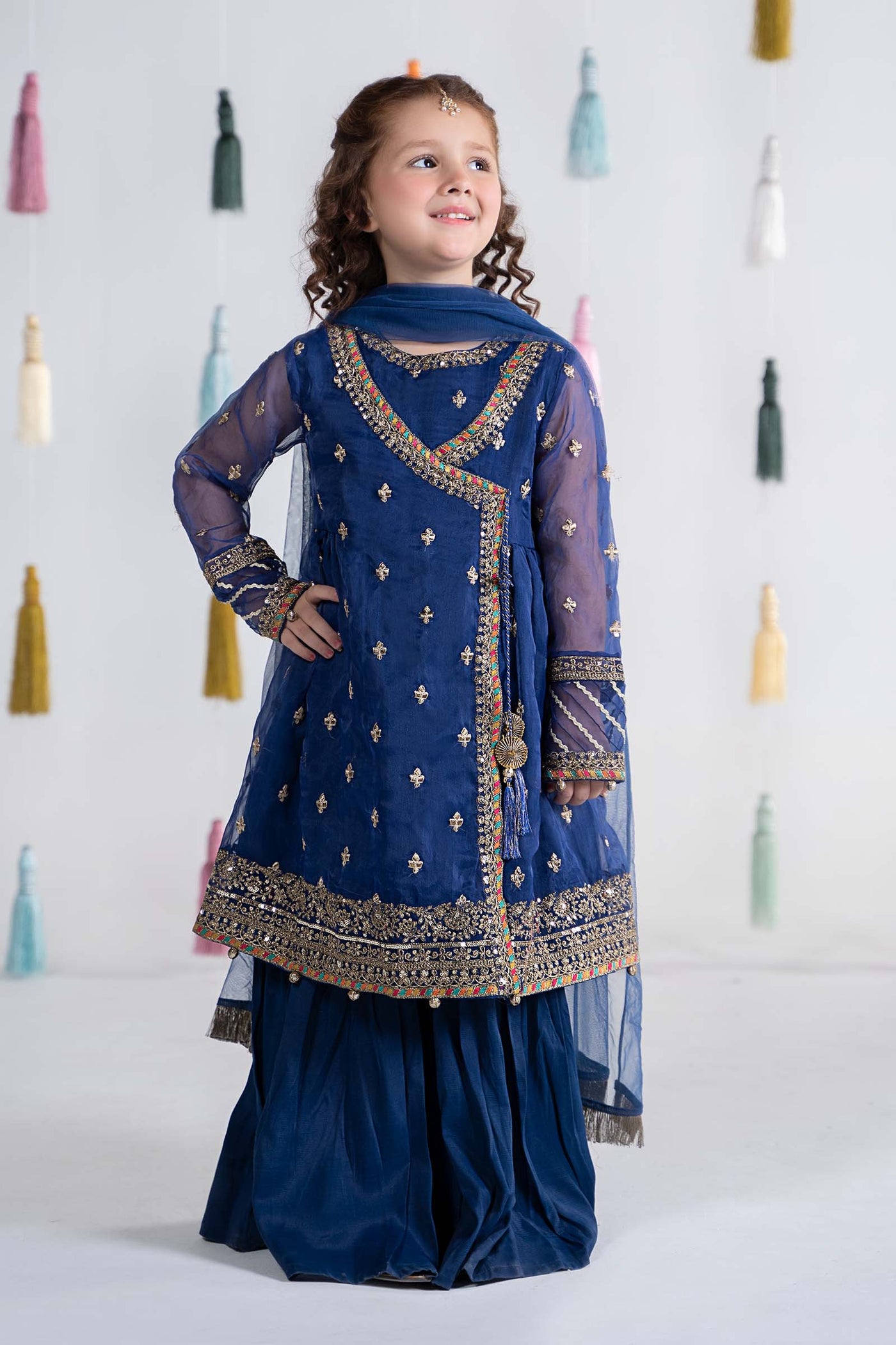 3 Piece Embroidered Organza Suit