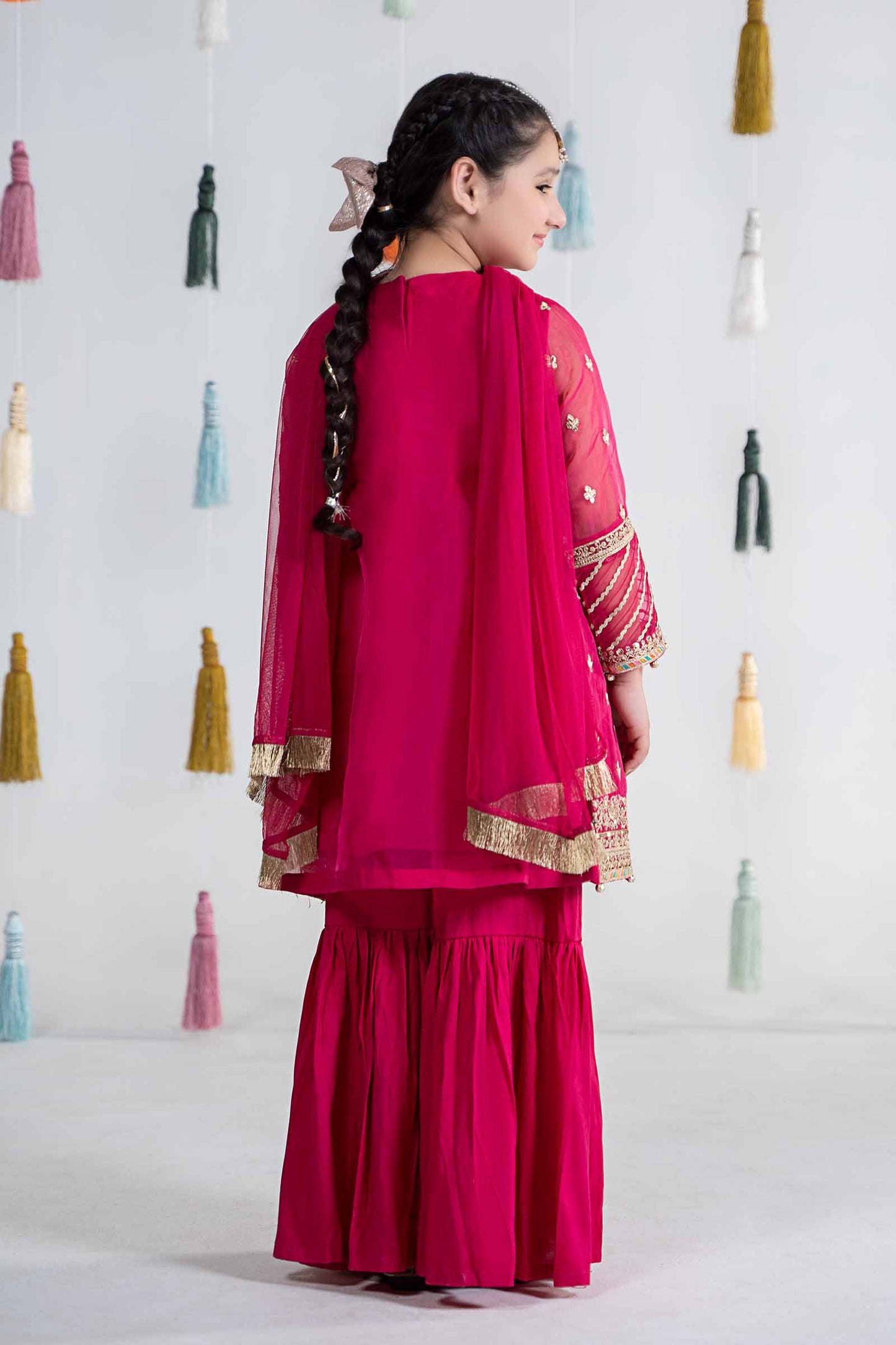 3 Piece Embroidered Organza Suit