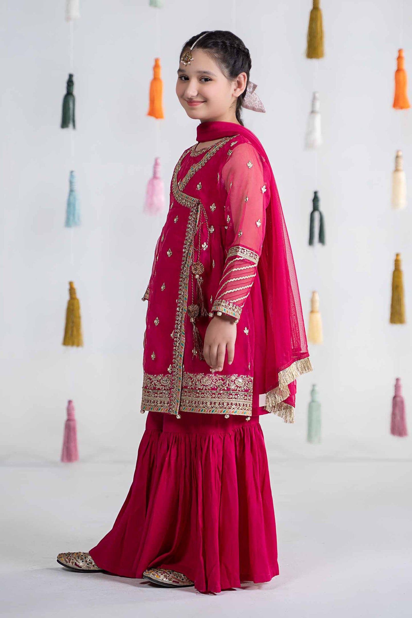 3 Piece Embroidered Organza Suit