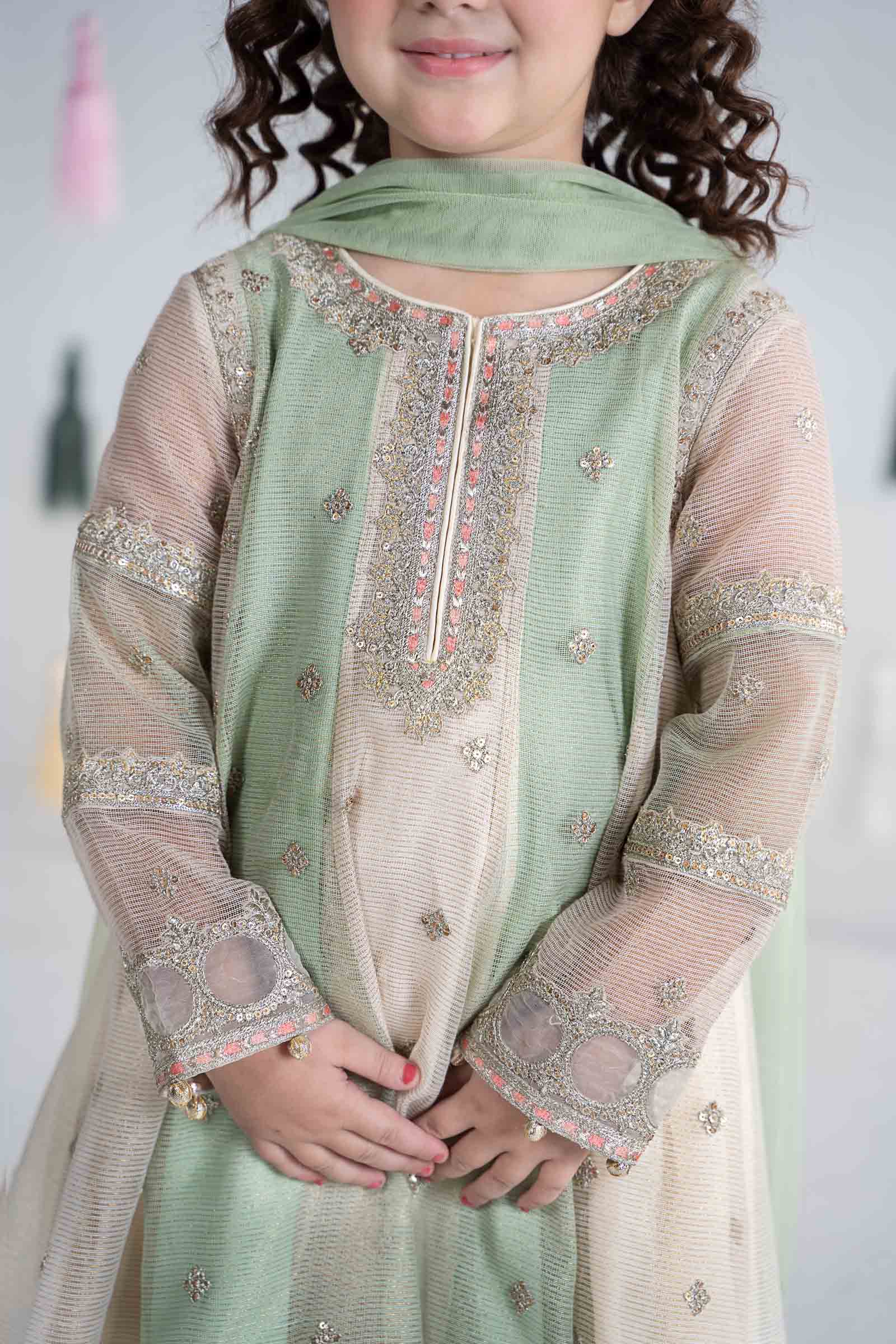3 Piece Embroidered Cotton Net Suit