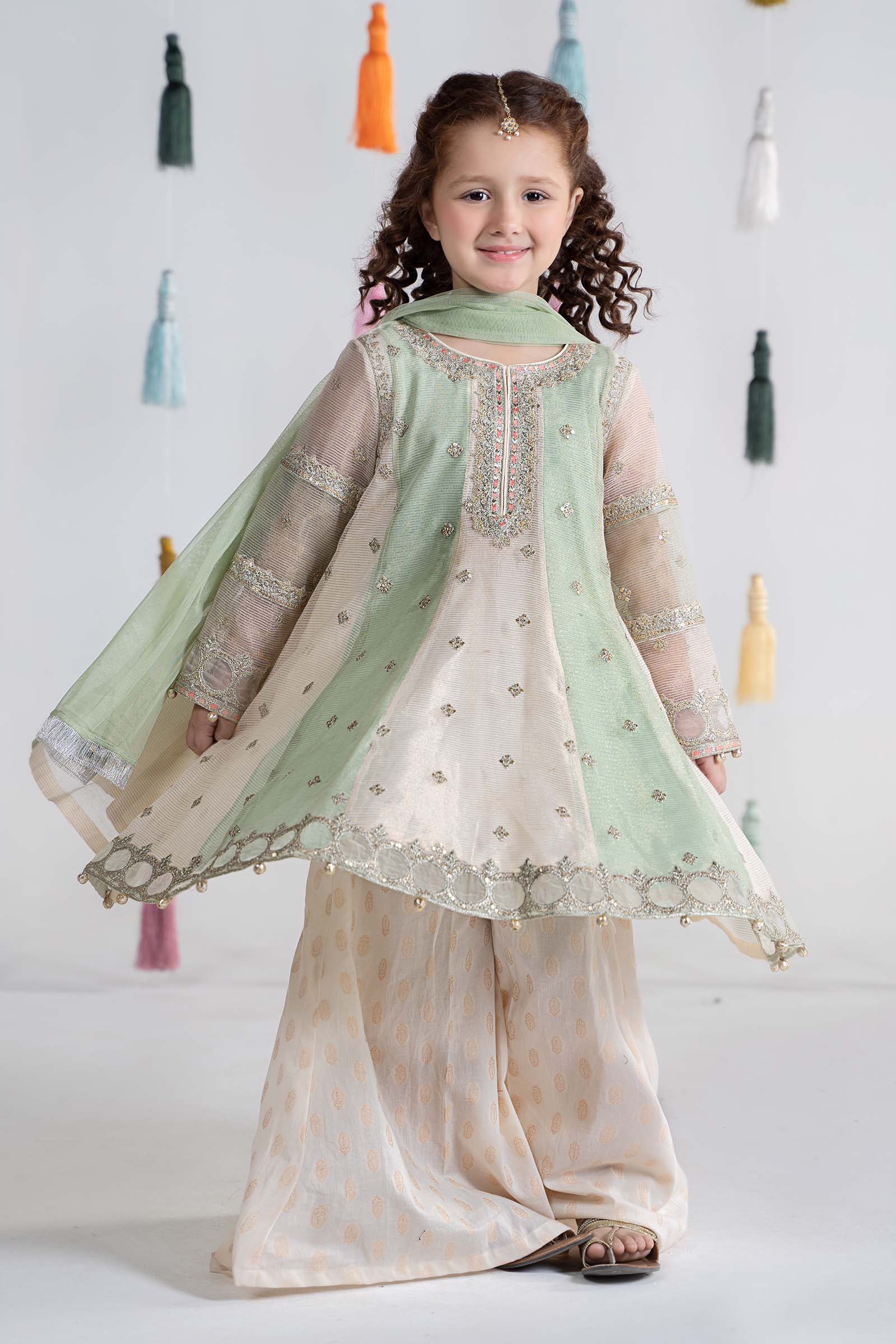 3 Piece Embroidered Cotton Net Suit