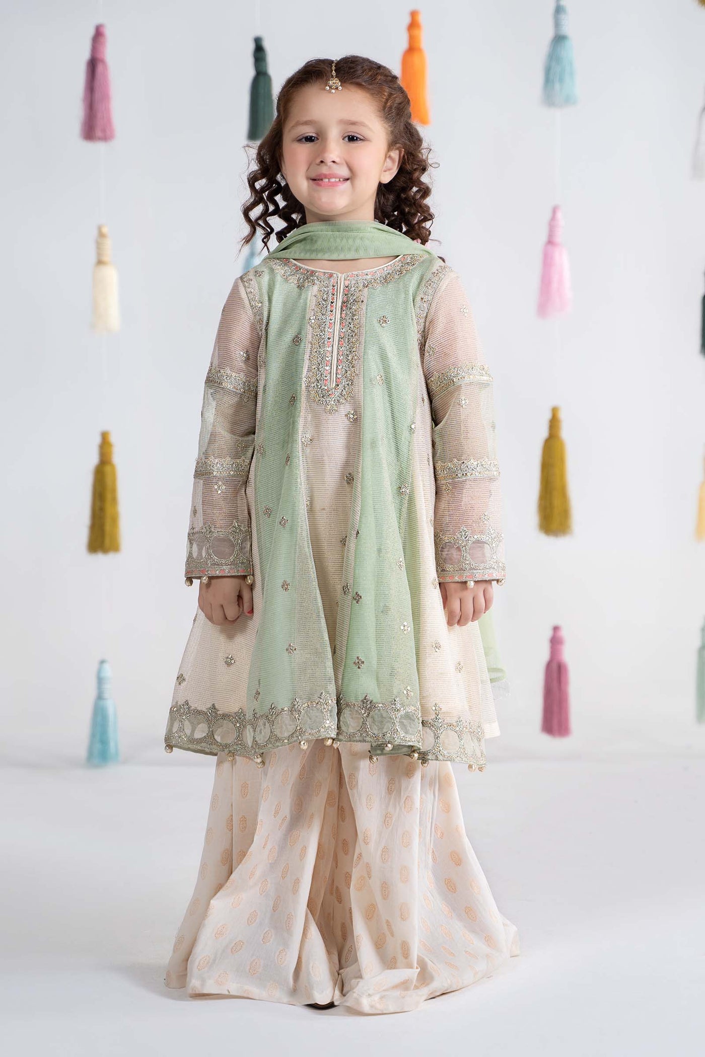 3 Piece Embroidered Cotton Net Suit