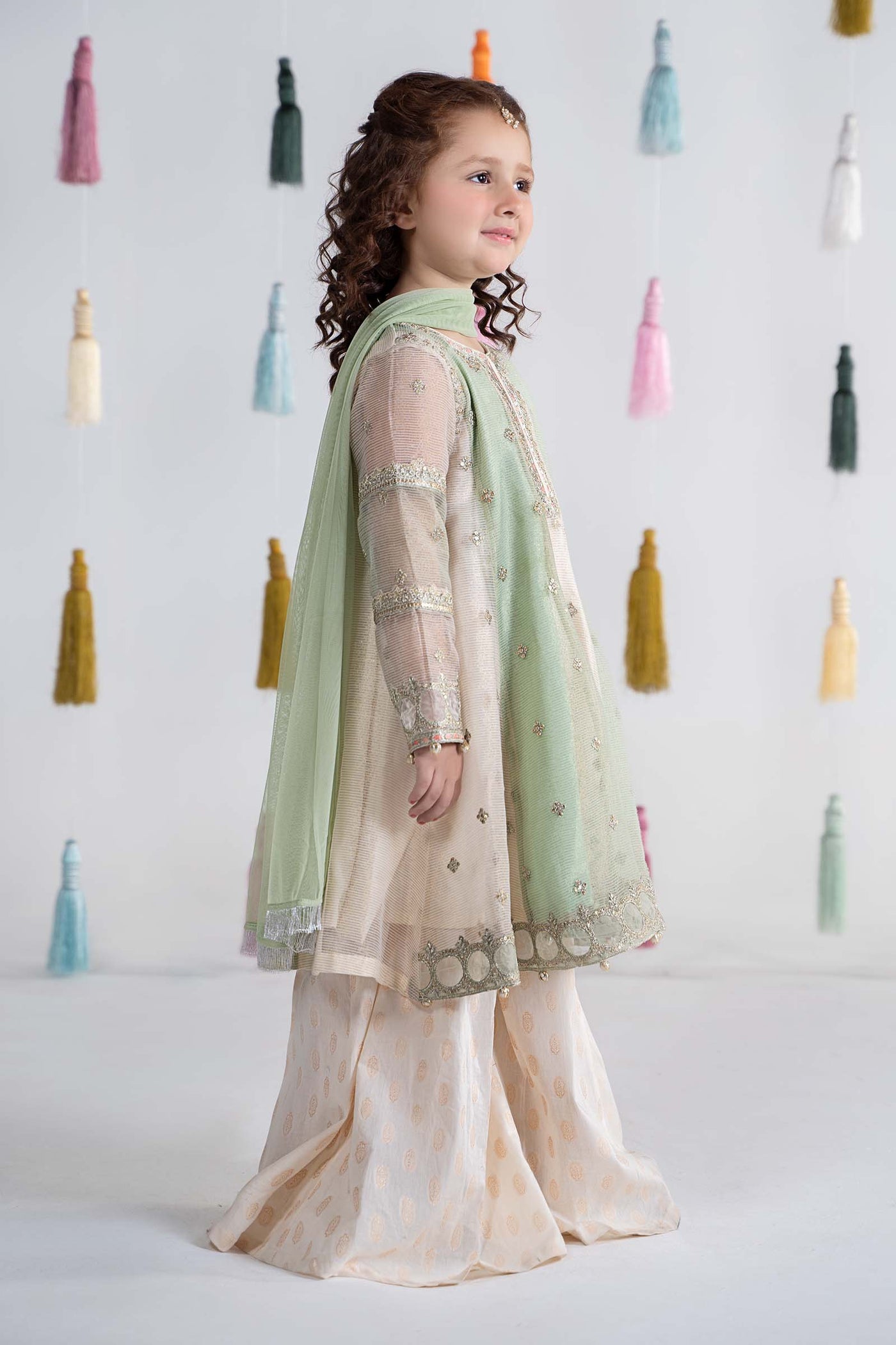 3 Piece Embroidered Cotton Net Suit