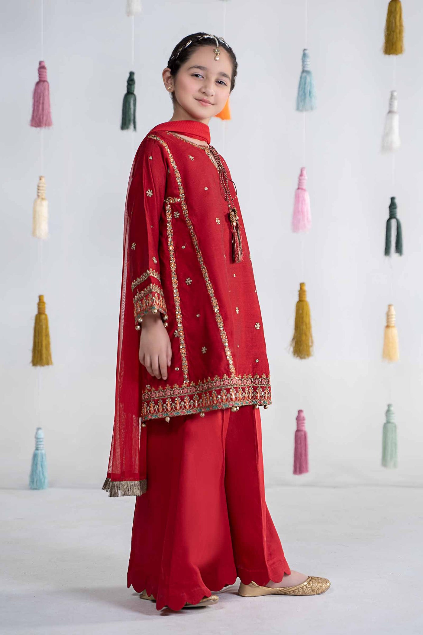 3 PIECE EMBROIDERED YARN DYED SUIT | MKS-EA24-19
