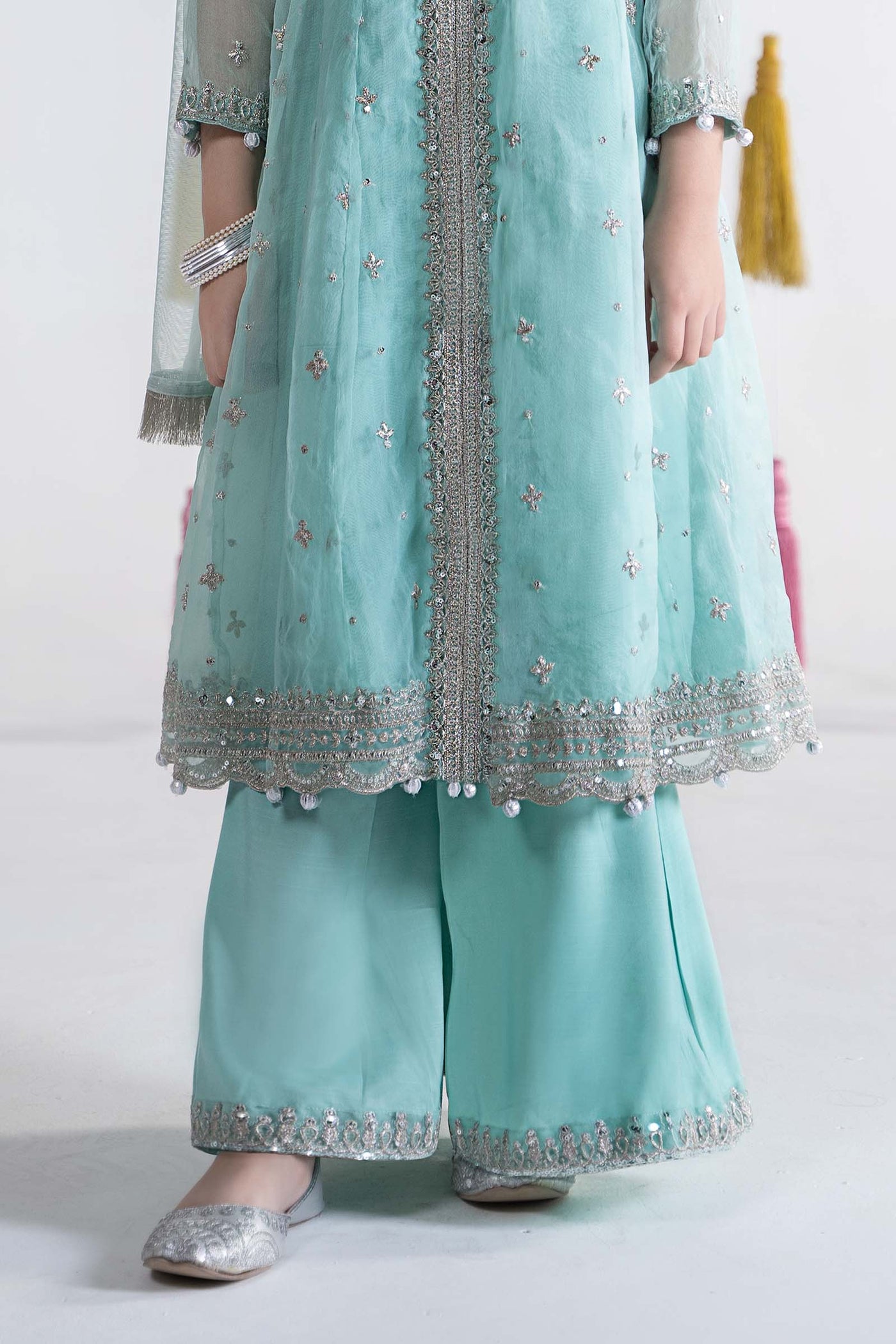 3 Piece Embroidered Organza Suit