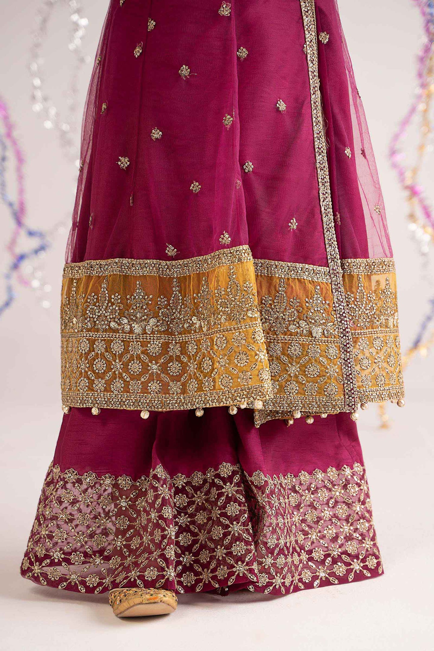 3 Piece Embroidered Net Suit
