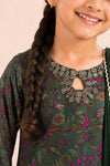 3 Piece Embroidered Raw Silk Suit