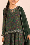 3 Piece Embroidered Raw Silk Suit