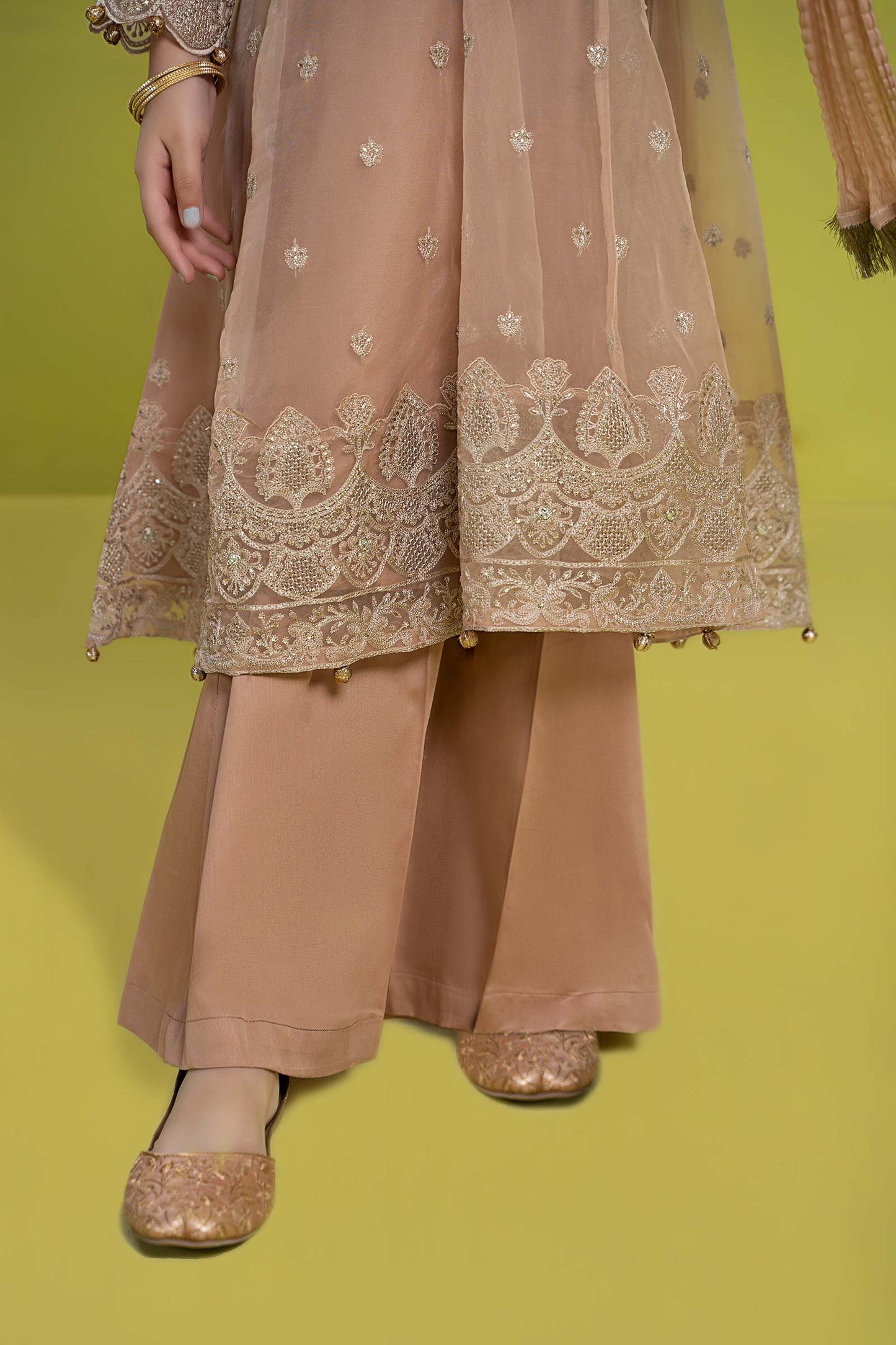 3 Piece Embroidered Organza Suit