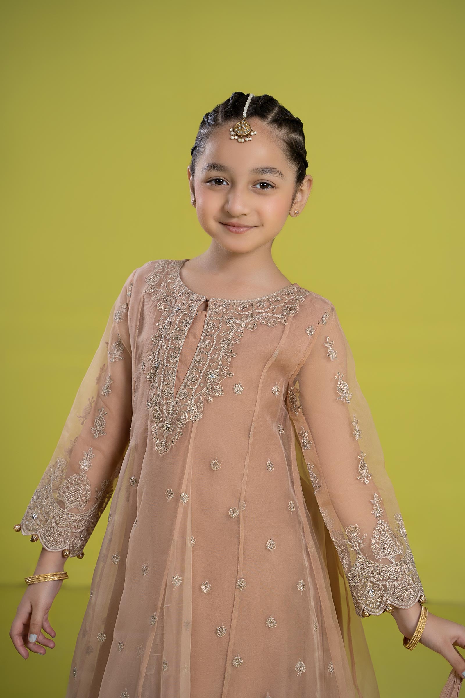 3 Piece Embroidered Organza Suit