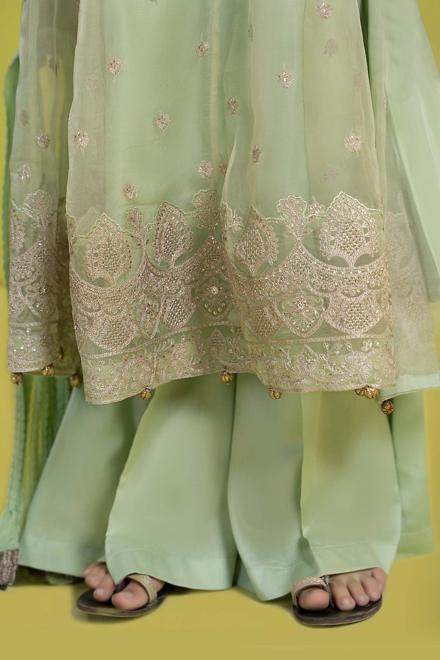 3 Piece Embroidered Organza Suit
