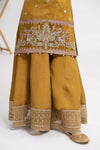 3 Piece Embroidered Raw Silk Suit