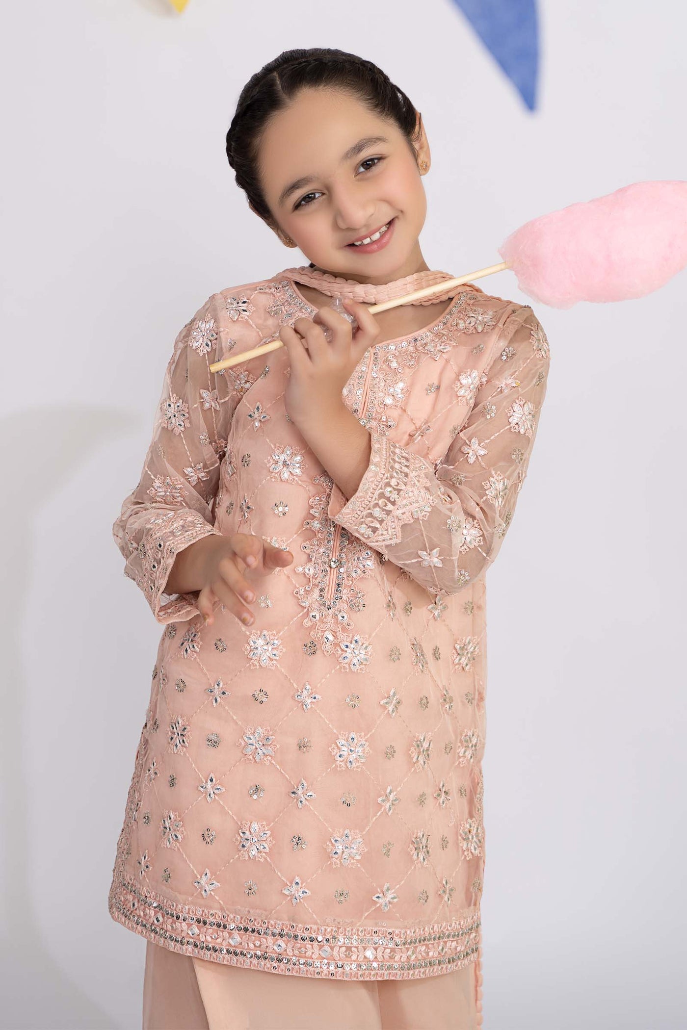 3 Piece Embroidered Organza Suit