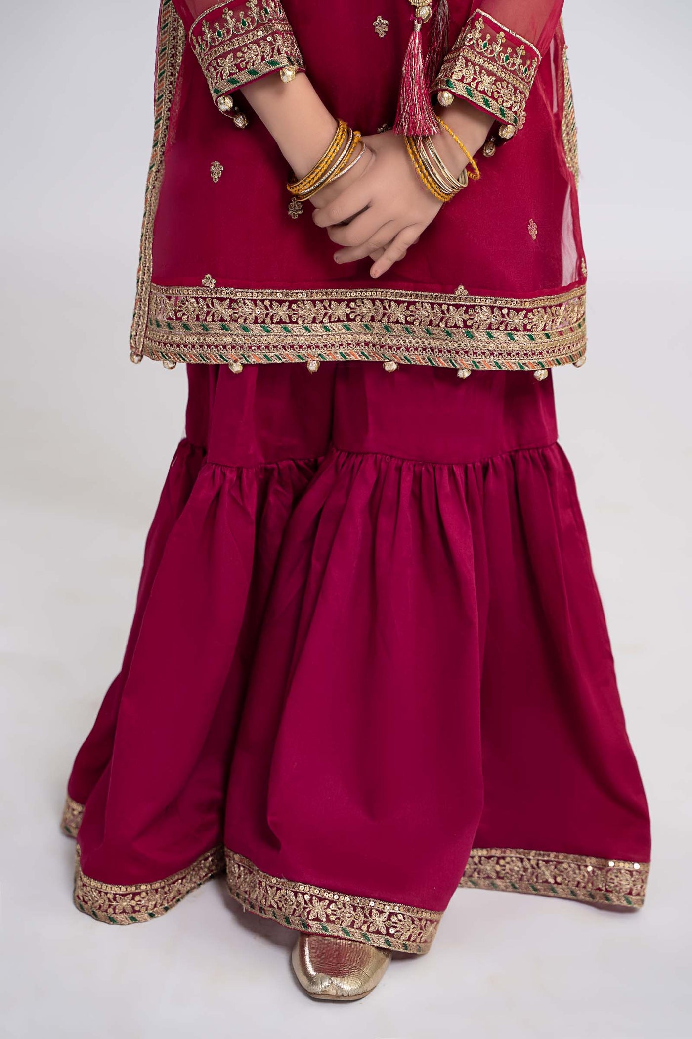 3 Piece Embroidered Organza Suit